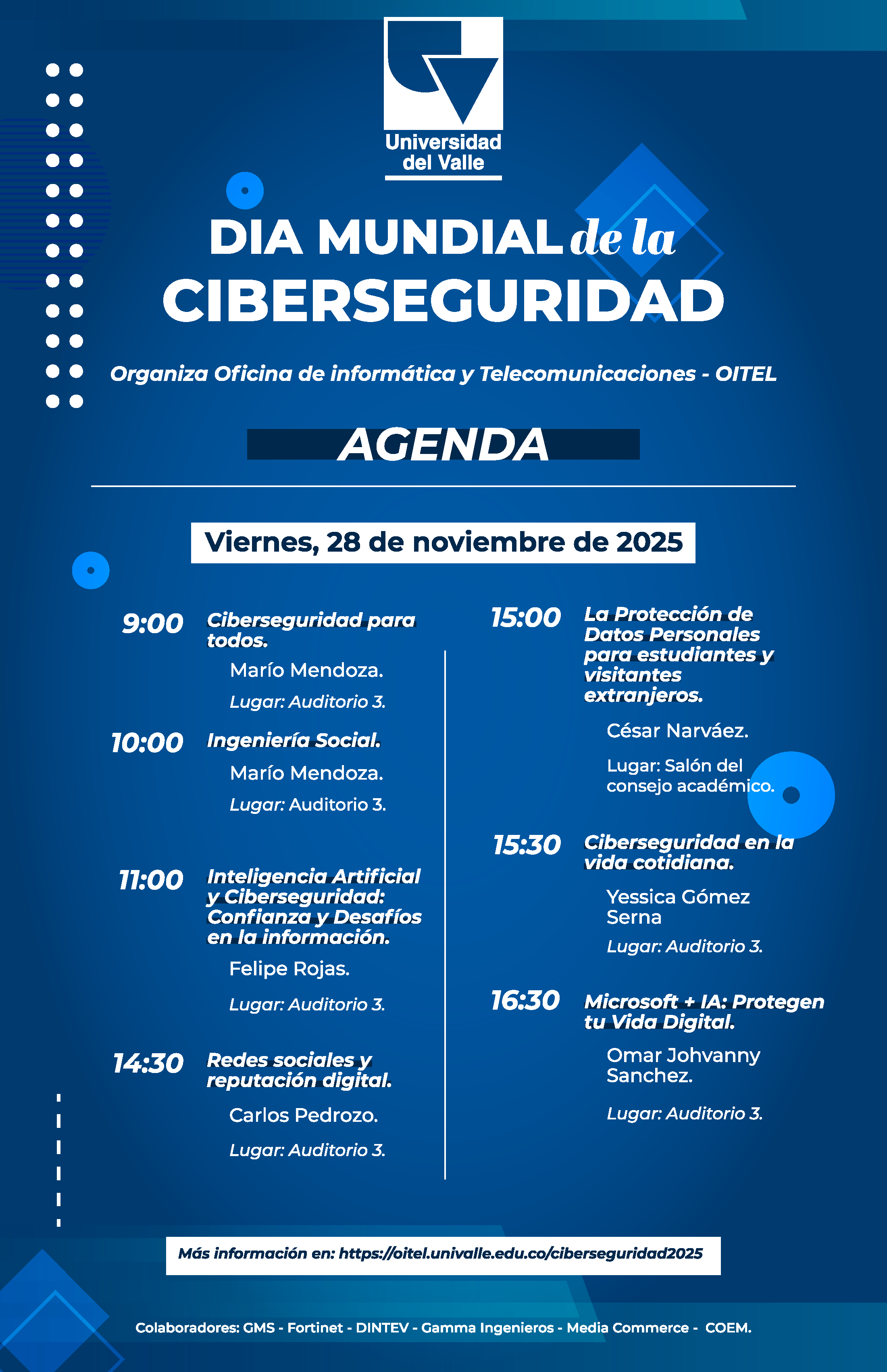 Programación del día mundial de la ciberseguridad 2025